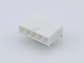 39303056 - Mini-Fit Jr. Header, Single Row, Right-Angle, with Snap-in Plastic Peg PCB Lock, 5 Circuits, PA Polyamide Nylon 6/6, 94V-0, Tin (Sn) Plating